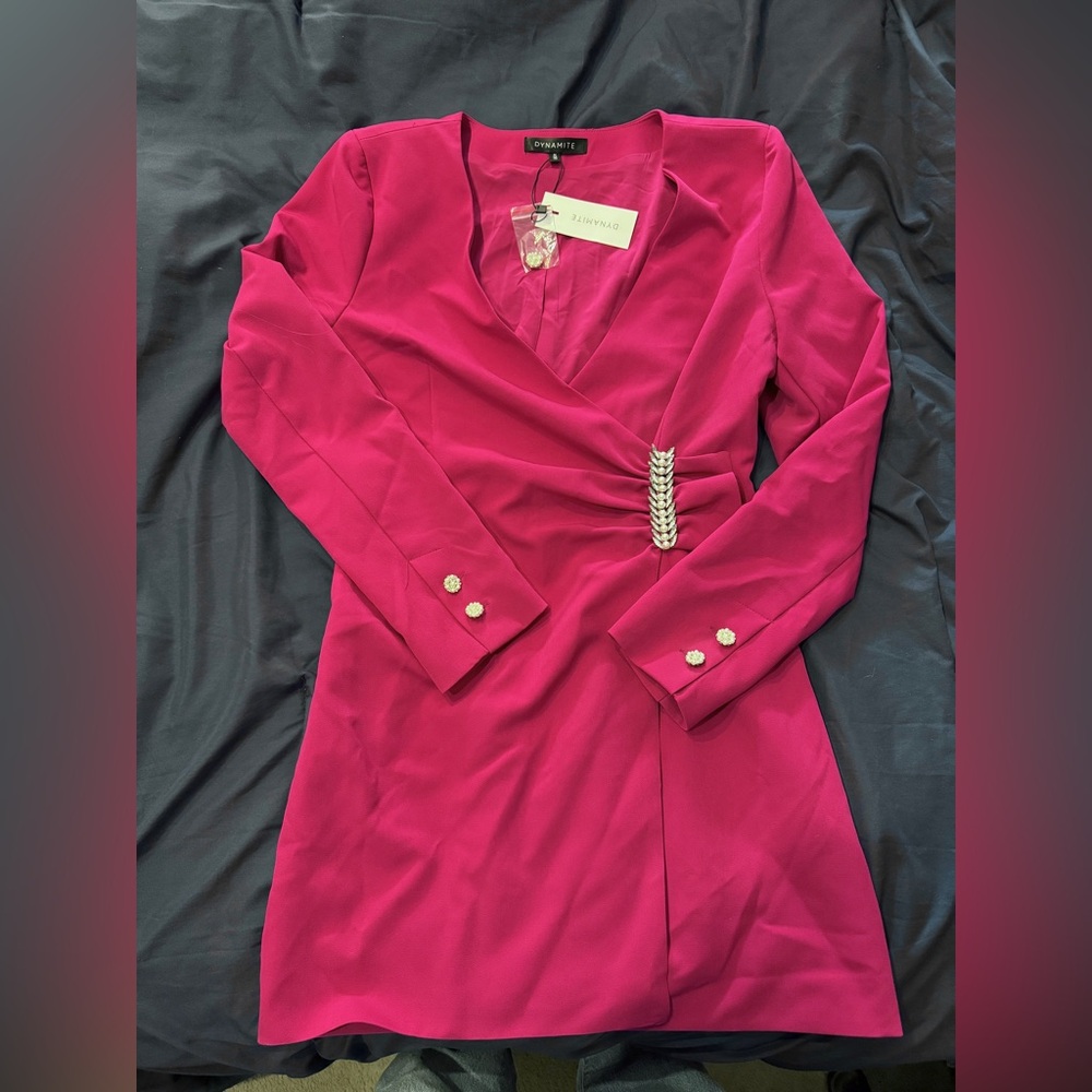 Blazer Style Mini Dress with Embellished detail